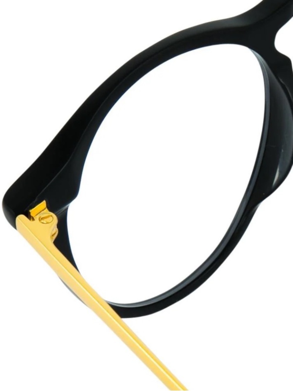 LINDA FARROW Luxury Black Gold Oval Optical Glasses Frame LFL608 C1 NWT - Picture 14 of 14